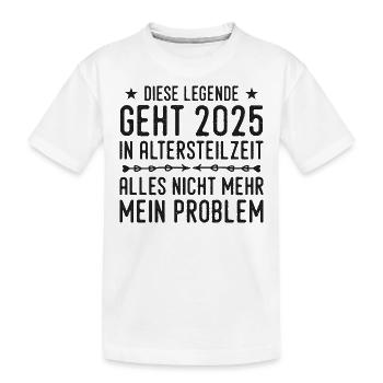 Retraite partielle 2025 Approche de la retraite - T-shirt bio Premium Enfant - blanc - Devant