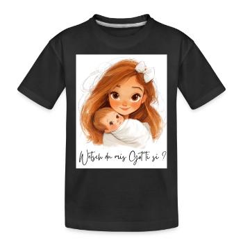 Allez-vous être parrain ? – Design de bébé mignon - T-shirt bio Premium Enfant - noir - Devant