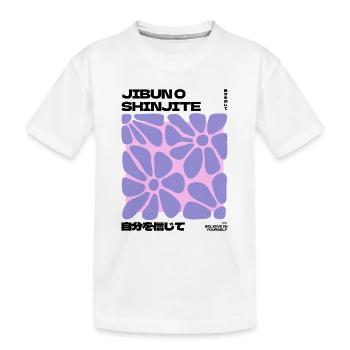 Croyez en vous Japonais abstrait - T-shirt bio Premium Enfant - blanc - Devant