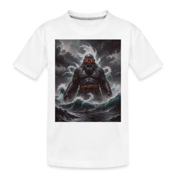 Umibōzu Colossal de la mer Noire dominant la rue - T-shirt bio Premium Enfant - blanc - Devant