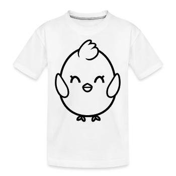 chick - Kids' Premium Organic T-Shirt - white - Front