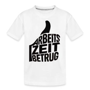 Arbeitszeitbetrug Daumen hoch Deutsche Memes - Kinder Premium Bio T-Shirt - Weiß - Vorne