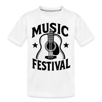 Music festival - Kids' Premium Organic T-Shirt - white - Front
