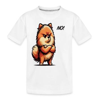 Pas de Spitz nain de Poméranie Spitz Nain Porte-Spitz - T-shirt bio Premium Enfant - blanc - Devant