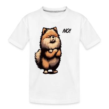 Pas de Spitz nain de Poméranie Spitz Nain Porte-Spitz - T-shirt bio Premium Enfant - blanc - Devant
