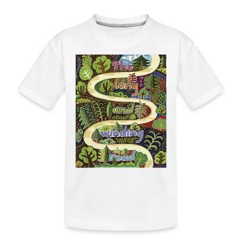 Gewundenen Weg – Vektor Illustration - Kinder Premium Bio T-Shirt - Weiß - Vorne