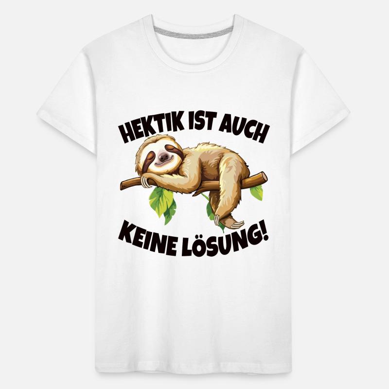 Hectic is also not a solution sleeping sloth Kids' Premium Organic T-Shirt
