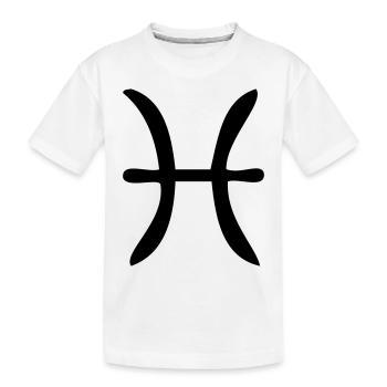 Fische Sternzeichen - Kinder Premium Bio T-Shirt - Weiß - Vorne