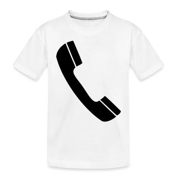 Telefon - Kinder Premium Bio T-Shirt - Weiß - Vorne