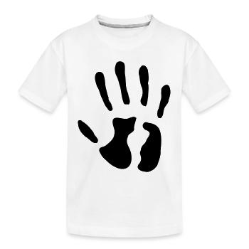 Main - date de naissance - 5 ans - T-shirt bio Premium Enfant - blanc - Devant