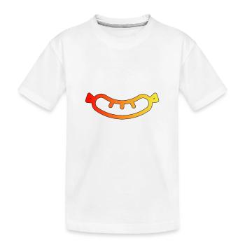 Saucisse rôtie | Saucisse rouge Snack De Francfort Cadeau - T-shirt bio Premium Enfant - blanc - Devant