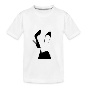 High Heels Silhouette – Glamour Fashion Design - Kids' Premium Organic T-Shirt - white - Front