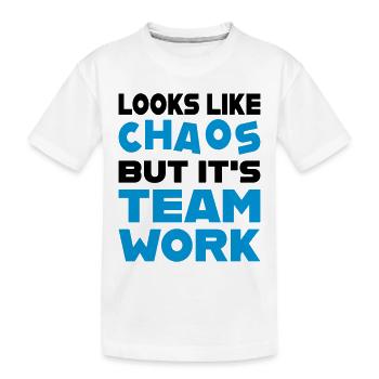 Travail d'équipe - T-shirt bio Premium Enfant - blanc - Devant