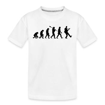 Gitarre Evolution - Kinder Premium Bio T-Shirt - Weiß - Vorne