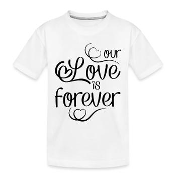 Love - Kids' Premium Organic T-Shirt - white - Front