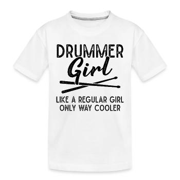 Drummer Girls Drumsticks - T-shirt bio Premium Enfant - blanc - Devant