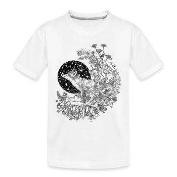 FUCHS & NACHTHIMMEL - Kinder Premium Bio T-Shirt - Weiß - Vorne
