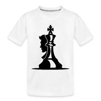 Schachspieler Skizze - Kinder Premium Bio T-Shirt - Weiß - Vorne