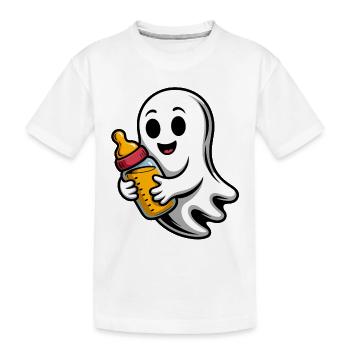 Baby Ghost avec biberon - T-shirt bio Premium Enfant - blanc - Devant