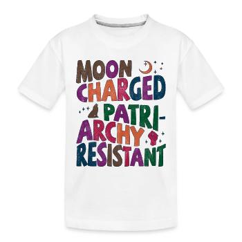 Bunt chargé de lune, résistant au patriarcat - T-shirt bio Premium Enfant - blanc - Devant