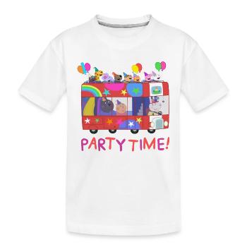 Peppa Pig Design Party Time With Peppa - Kids' Premium Organic T-Shirt - white - Front