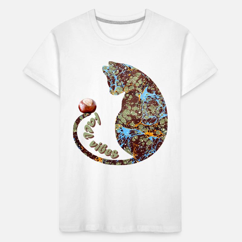 Chat avec châtaignier E 85 T-shirt bio Premium Enfant