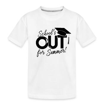 Schulabschluss Schulende School`s Out For Summer - Kids' Premium Organic T-Shirt - white - Front