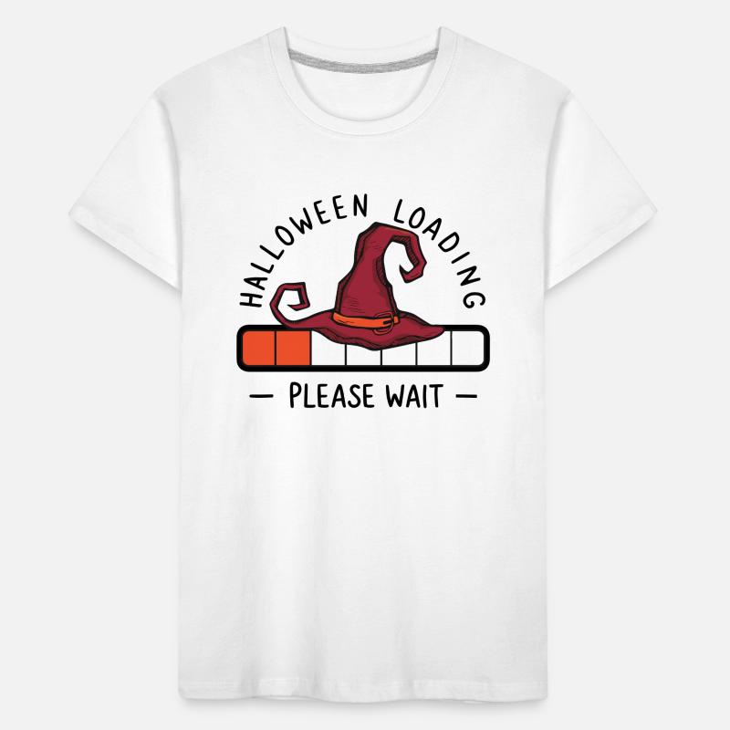 Hexenhut Spruch Halloween Loading Please Wait Kids' Premium Organic T-Shirt