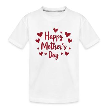 Salutations chaleureuses pour la fête des mères - T-shirt bio Premium Enfant - blanc - Devant