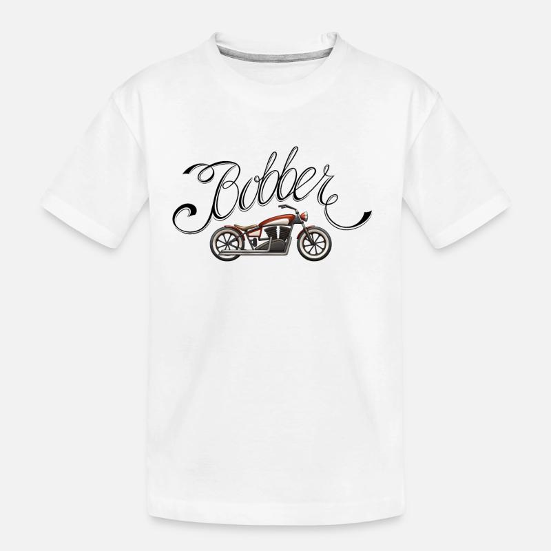 Bobber Motorrad - Kinder Premium Bio T-Shirt - Weiß