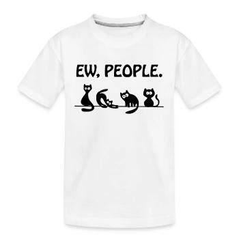 EW People Black Cats Funny Cat - Kids' Premium Organic T-Shirt - white - Front
