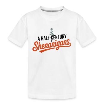 demi-siècle manigances chapeau de fête anniversaire - T-shirt bio Premium Enfant - blanc - Devant