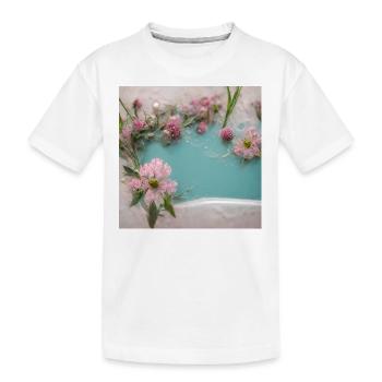 Fleurs dans la baignoire Pink Beautiful III - T-shirt bio Premium Enfant - blanc - Devant