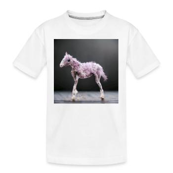 Bébé Cheval Rose Gris Saut - T-shirt bio Premium Enfant - blanc - Devant
