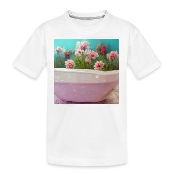 Fleurs dans la baignoire Pink Beautiful II - T-shirt bio Premium Enfant - blanc - Devant