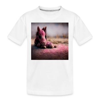 Bébé cheval couché sur le sol Rosa IV - T-shirt bio Premium Enfant - blanc - Devant