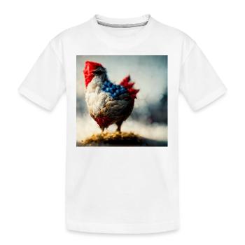 Fantaisie abstraite du poulet - T-shirt bio Premium Enfant - blanc - Devant