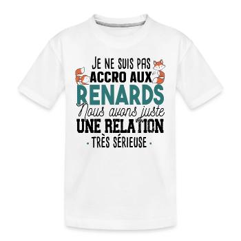 Renard Roux Rox Rouquie Animal Cadeau Forêt Humour - T-shirt bio Premium Enfant - blanc - Devant