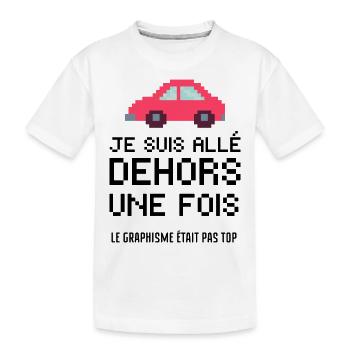 je suis allé dehors une fois - T-shirt bio Premium Enfant - blanc - Devant