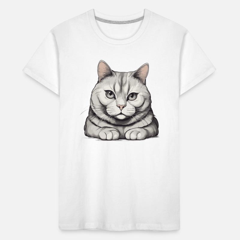 Stolze Katze Kinder Premium Bio T-Shirt