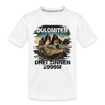 Souvenir souvenir de la randonnée dans les Dolomites des Trois Pics - T-shirt bio Premium Enfant - blanc - Devant
