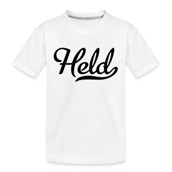 Held - Kinder Premium Bio T-Shirt - Weiß - Vorne