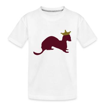 belette roi / king weasel (2c) - T-shirt bio Premium Enfant - blanc - Devant