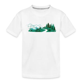 Paysage d’une route dans les montagnes. - T-shirt bio Premium Enfant - blanc - Devant