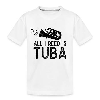 Tuba Tuba Brass Instrument Music Brass Band - Kids' Premium Organic T-Shirt - white - Front