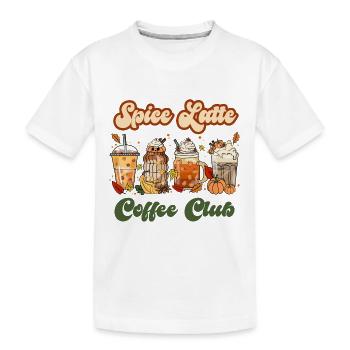 Coffee Club - Pumpkin Spice Latte - Kinder Premium Bio T-Shirt - Weiß - Vorne