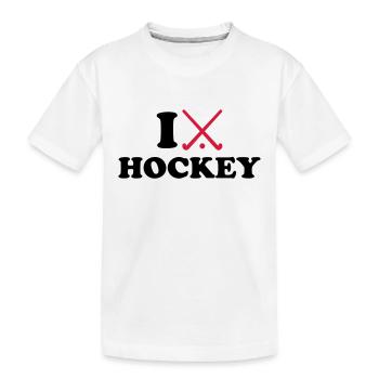 Hockey - Kinder Premium Bio T-Shirt - Weiß - Vorne