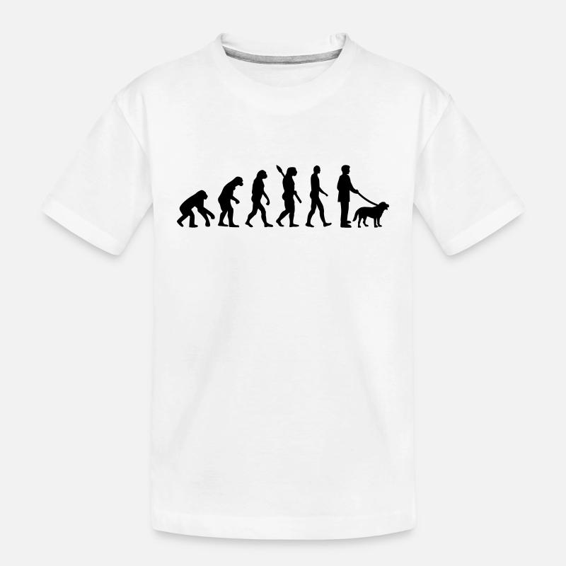 Évolution Chien - T-shirt bio Premium Enfant - blanc