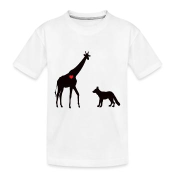 Giraffe und Wolf Gewaltfreie Kommunikation - Kinder Premium Bio T-Shirt - Weiß - Vorne