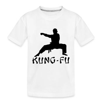 kung fu geschenkshirt - Kinder Premium Bio T-Shirt - Weiß - Vorne